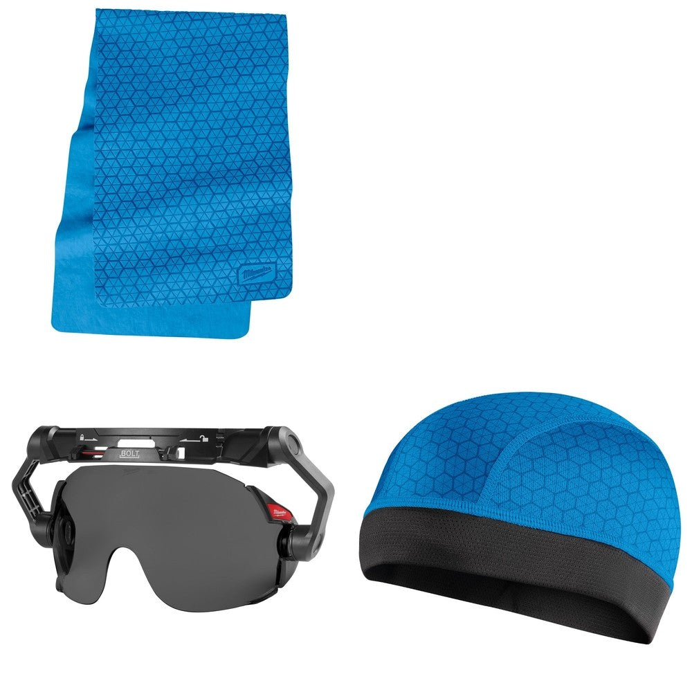 Milwaukee 48-73-1415 Eye Visor Kit W/ Cooling Towel and Skull Cap