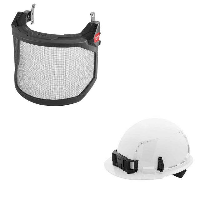 Milwaukee BOLT Mesh Face Shield Kit W/ FREE White Vented Hard Hat