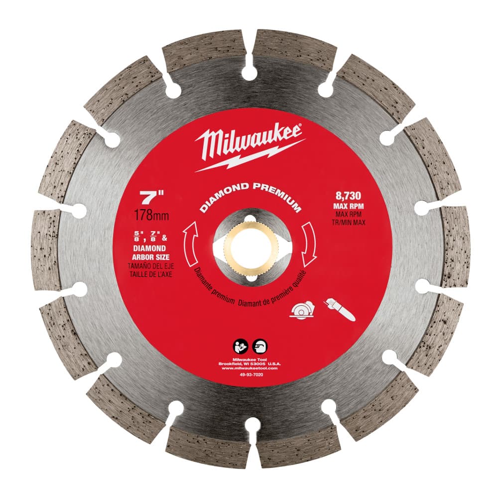 Milwaukee 49-93-7020 7" Diamond Premium Segmented Saw Blade - 3