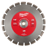 Milwaukee 49-93-7240 14" Asphalt & Green Concrete Segmented Saw Blade - 2