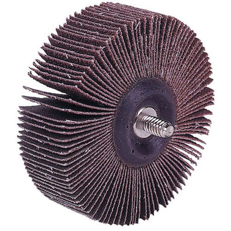 Weiler 52605 1" x 1" Tiger Coated Abrasive Flap Wheel, 1/4"-20 Stem, 120AO