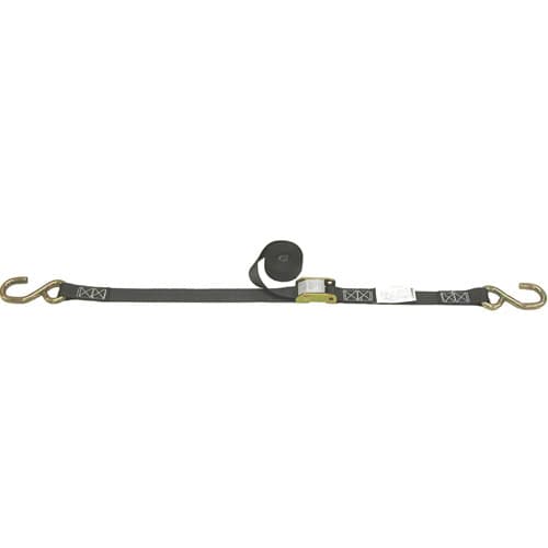 Lift All 6A112 Loadhugger Tiedown Cam Buckle with Zinc Plated S-Hook, 1"x15' #1000