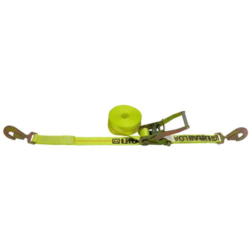 Lift All 61007 Loadhugger Tiedown Ratchet Buckle w/Stamped Snap Hook-Twisted 2"x27' #10000