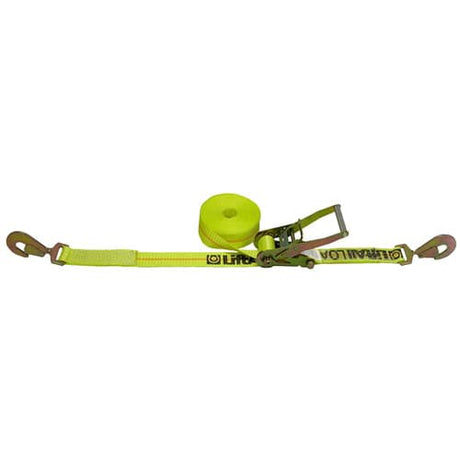 Lift All 61008 Loadhugger Tiedown Ratchet Buckle w/Stamped Snap Hook-Twisted 2"x30' #10000