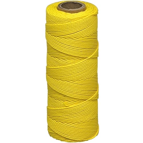 MarshallTown ML605 10256 - Braided Nylon Mason's Line 250' Yellow, Size 18 6" Core