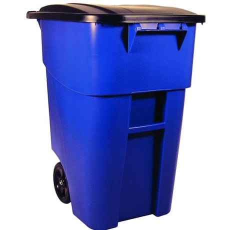 Rubbermaid FG9W2700BLUE BRUTE Rollout Container/Trash Can with Lid