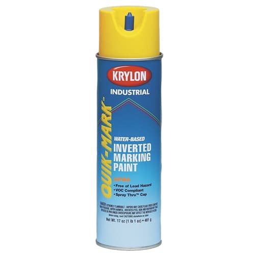 Krylon 3801 Quik-Mark WB Inverted Marking Paint APWA Utility Yellow