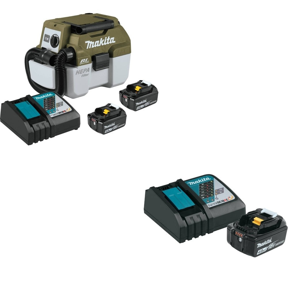 Makita ADCV11T Outdoor Adventure 18V LXT Brushless Wet/Dry Vacuum Kit W/ BL1840BDC1 Battery