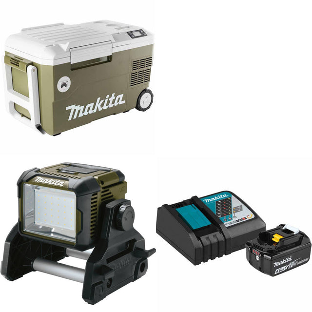 Makita ADCW180Z 18V X2 Cooler/Warmer W/ ADML811 18V Light & FREE Starter Pack