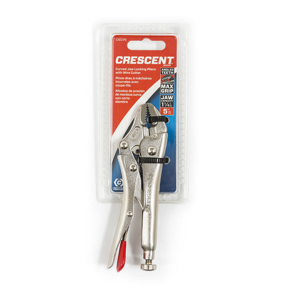 Crescent C5CVN 5" Curved Jaw Locking Pliers with Wire Cutter - 2