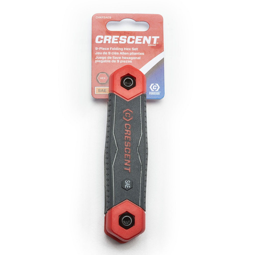 Crescent CHKFSAE9 9 Pc. Folding SAE Hex Dual Material Key Set - 2