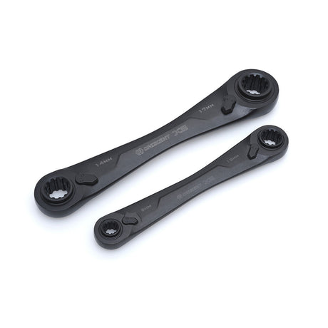 Crescent CX6DBM2 2 Pc. X6 4-in-1 Black Oxide Spline Rat Met Wrench Set