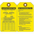 Accuform TRS318CTP Scaffold Inspection Tag Yellow Cardstock 3-1/8" x 5-7/8" English
