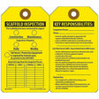 Accuform TRS318CTP Scaffold Inspection Tag Yellow Cardstock 3-1/8" x 5-7/8" English