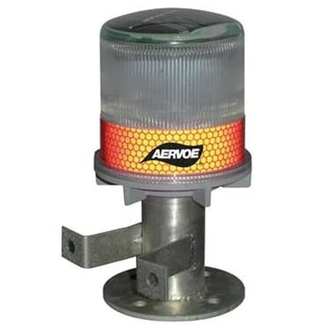 Aervoe 1197 Solar Safety Cone LED Strobe/Signal Light - Red