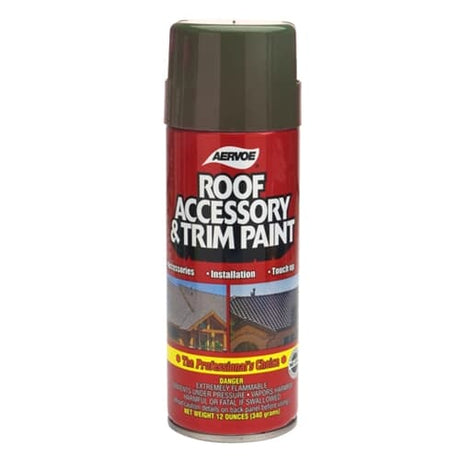 Aervoe 1612 12 oz. Dark Brown Roof Accessory and Trim Paint