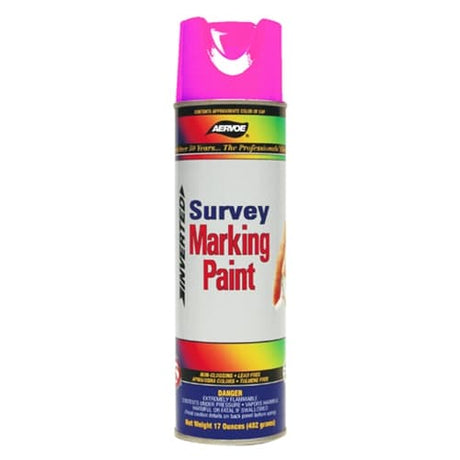 Aervoe 229 17 oz. Fluorescent Pink Survey Marking Paint