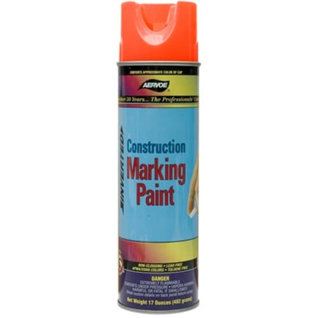 Aervoe 247 15 oz. Fluorescent Orange Construction Marking Paint