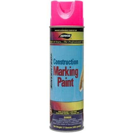 Aervoe 249 15 oz. Fluorescent Pink Construction Marking Paint