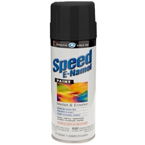Aervoe Z487 11 oz. Flat Black Zynolyte Speed E-Namel Spray Paint