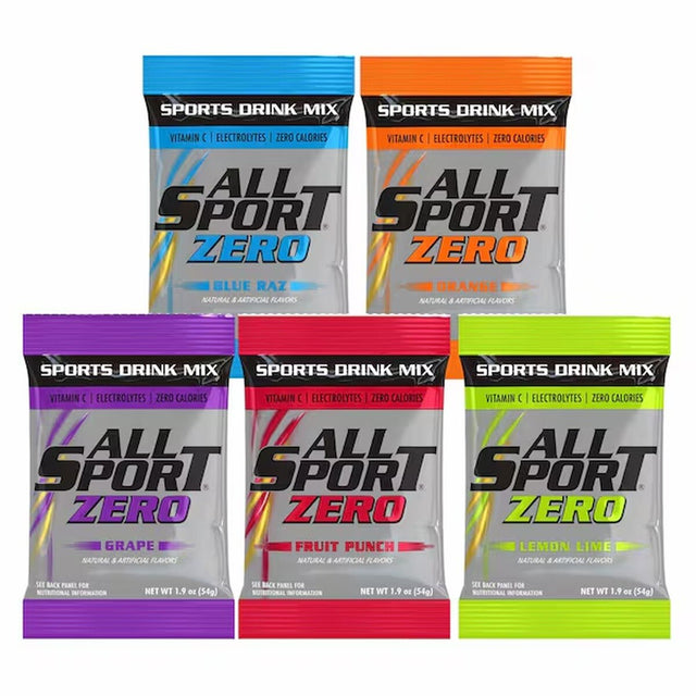 All Sport 10122536 0.1 oz Zero Electrolyte Drink Mix Powder Sticks Exotic Variety Pack (500 Sticks)