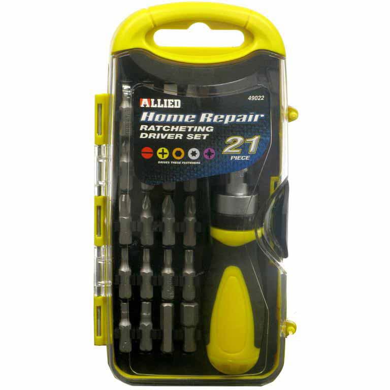 Allied 49022 21 pc Ratcheting Screwdriver Set