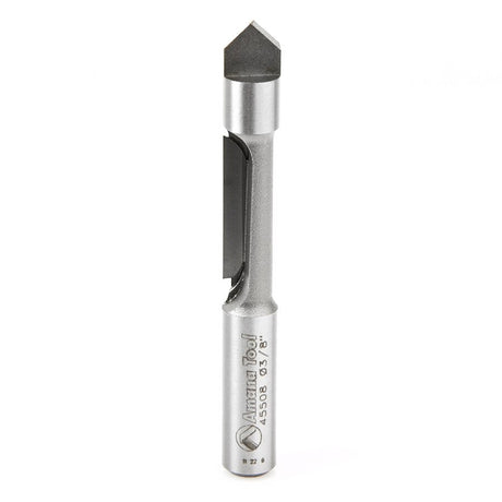 Amana 45508 Carbide Tipped Panel Pilot Concave Grind 3/8 Dia x 1 Inch x 3/8 Shank Single Flute
