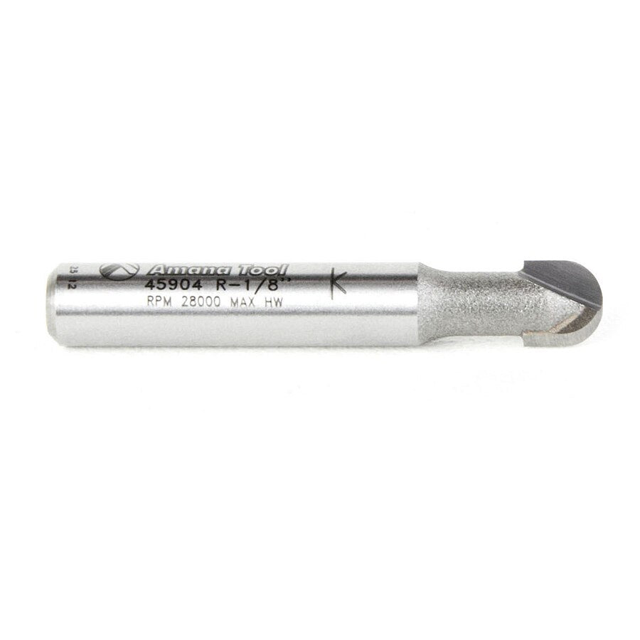 Amana 45904 Core Box 1/8 Radius 1/4 Shank Router Bit - 2