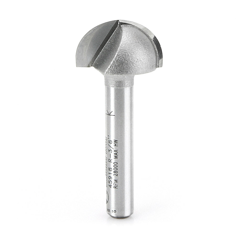 Amana 45918 Core Box 3/8" Radius 1/4" Shank Router Bit