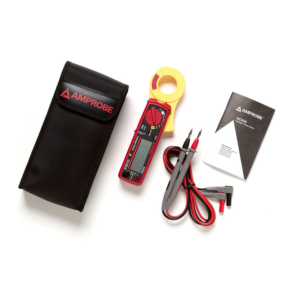 Amprobe 3033017 AC50A 400V/60A AC Leakage Clamp Meter with Resistance and Continuity Beeper - 3