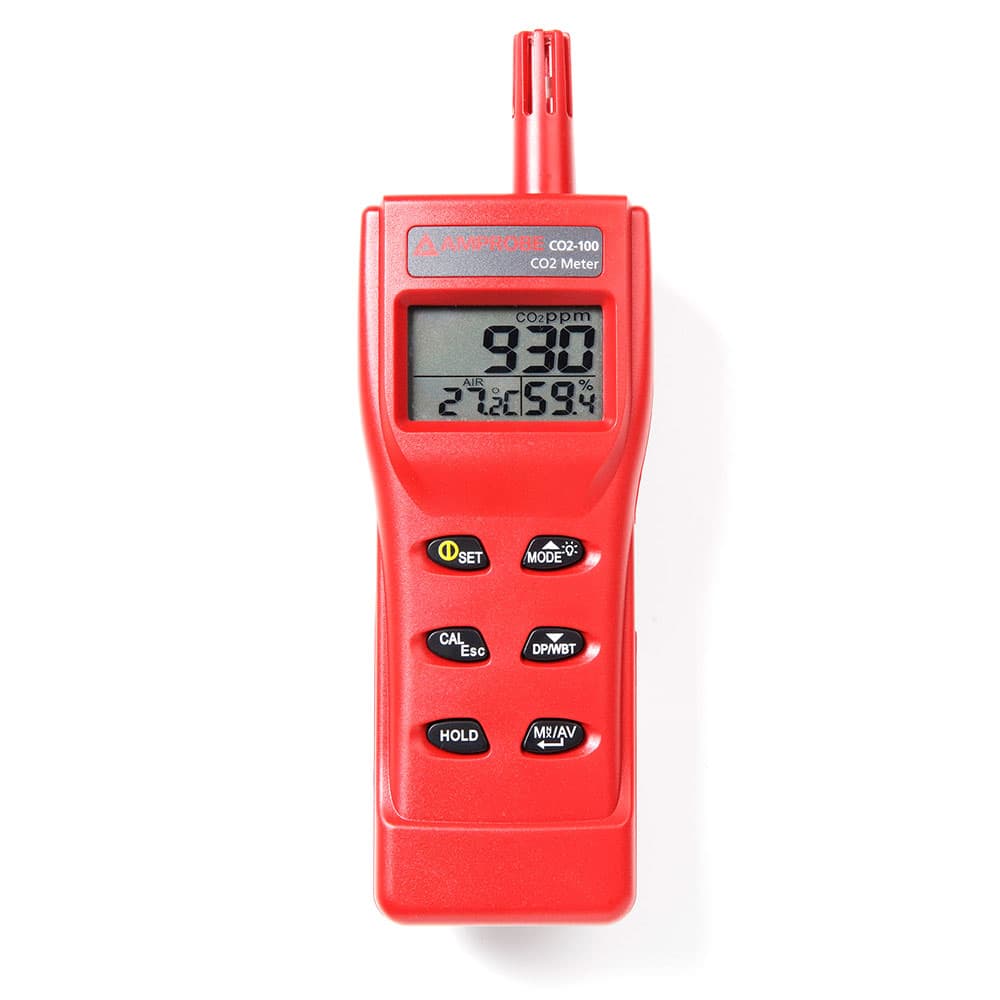 Amprobe 3475094 CO2-100 Portable Carbon Dioxide Meter with Temperature, Humidity & Triple Display