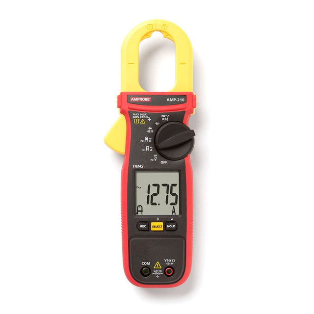 Amprobe 4560537 AMP-210 600V/600A TRMS AC Clamp Multimeter with Amp-Tip, CAT III Rated