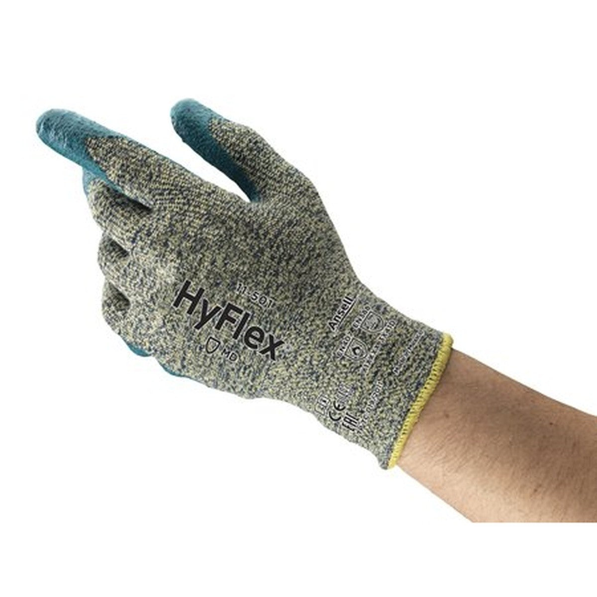 Ansell 11-501-7 HyFlex Size 7 Kevlar Cut Protection Glove with Nitrile Palm Coating - 3