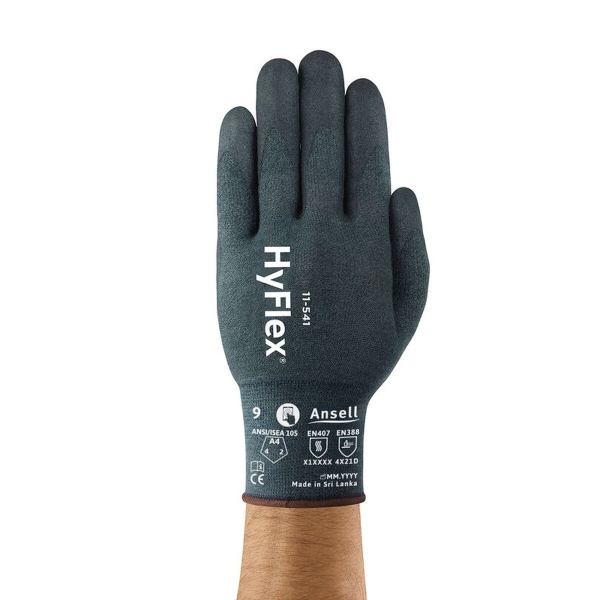 Ansell 11-541-XL HyFlex Size 10 Cut Level 4 Foam Nitrile Palm Coated Work Glove