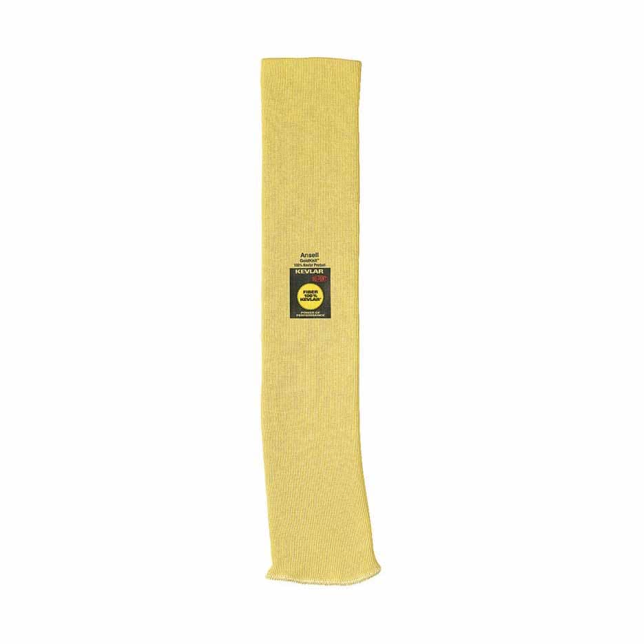 Ansell 70-128 18" Cut Resistant Kevlar Sleeve, Yellow