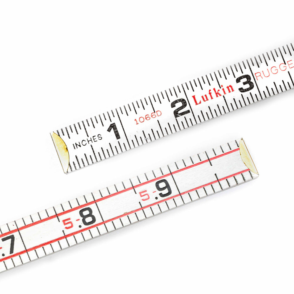 Crescent Lufkin 1066DN 5/8" x 6' Red End Engineer's Scale Wood Rule - 4