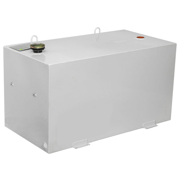 Crescent JOBOX 484000 100 Gallon White Rectangular Steel Liquid Transfer Tank for Trucks