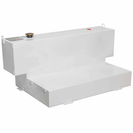 Crescent JOBOX 498000 100 Gallon White L-Shaped Fuel-N-Tool Ready Steel Liquid Transfer Tank for 4-Door Trucks