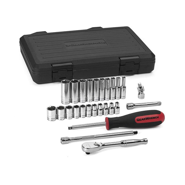 GearWrench 80312DD 26 Pc. 1/4" Drive 6 Point Standard SAE Mechanics Tool Set