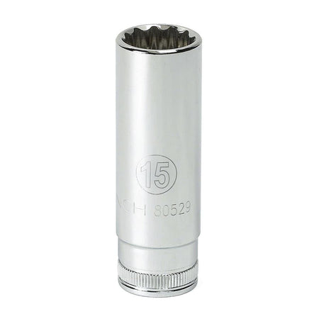 GearWrench 80400 3/8" Drive 6 Point Deep Metric Socket 18mm