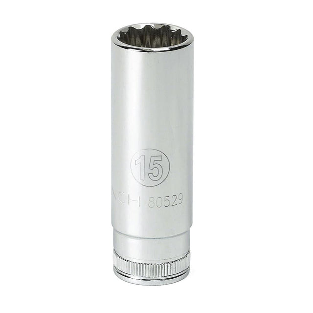 GearWrench 80400 3/8" Drive 6 Point Deep Metric Socket 18mm