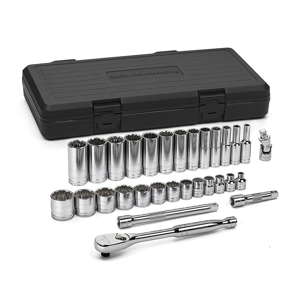 GearWrench 80568 30 Pc. 3/8" Drive 12 Point Standard & Deep SAE Mechanics Tool Set - 2