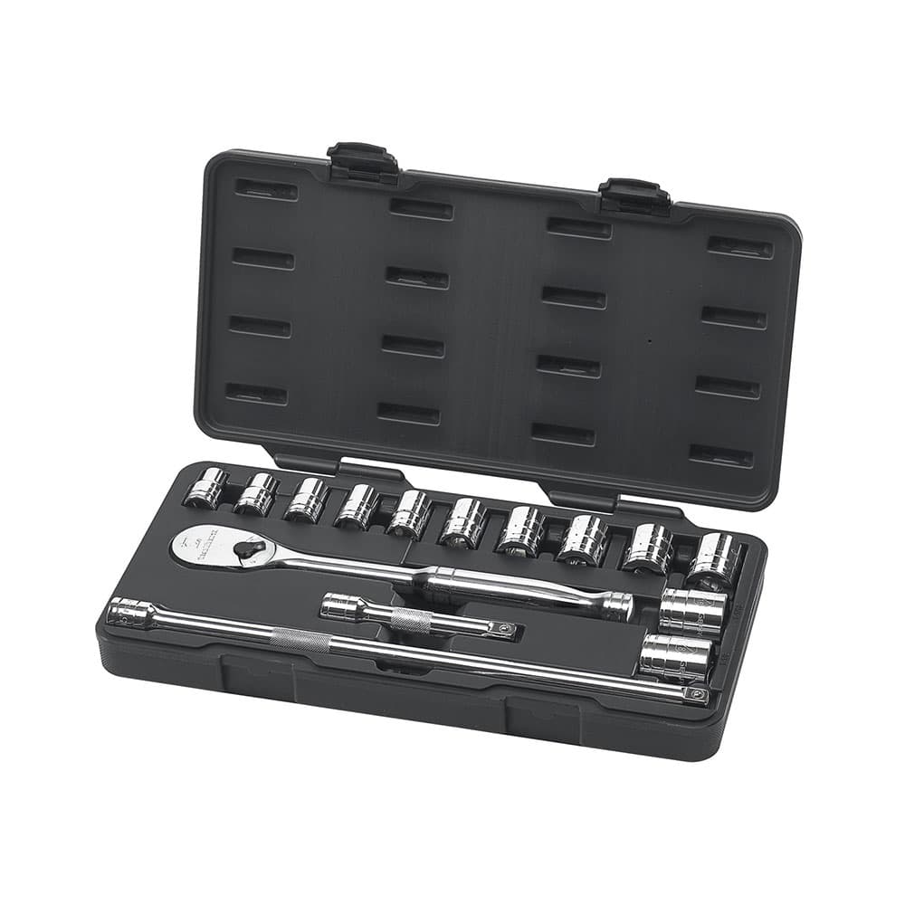 GearWrench 80706 15 Pc. 1/2" Drive 6 Point Standard SAE Mechanics Tool Set