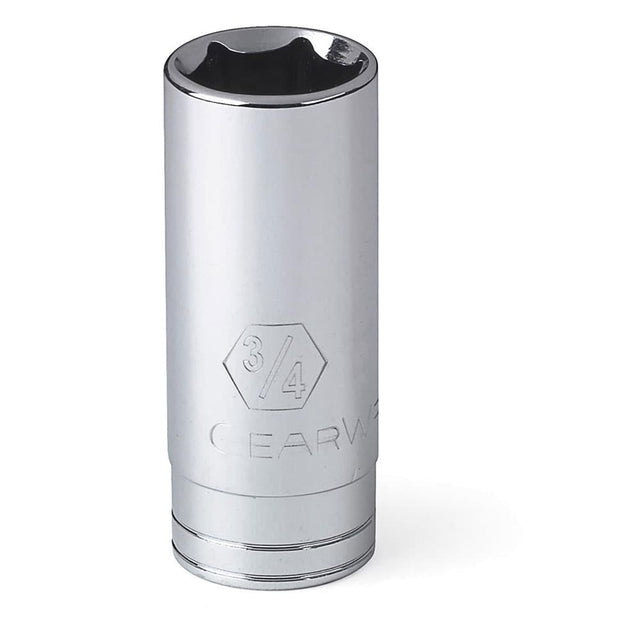 GearWrench 80796 1/2" Drive 12 Point Deep SAE Socket 1-1/16" - Deep 12-Point Chrome Socket for Fastener Applications