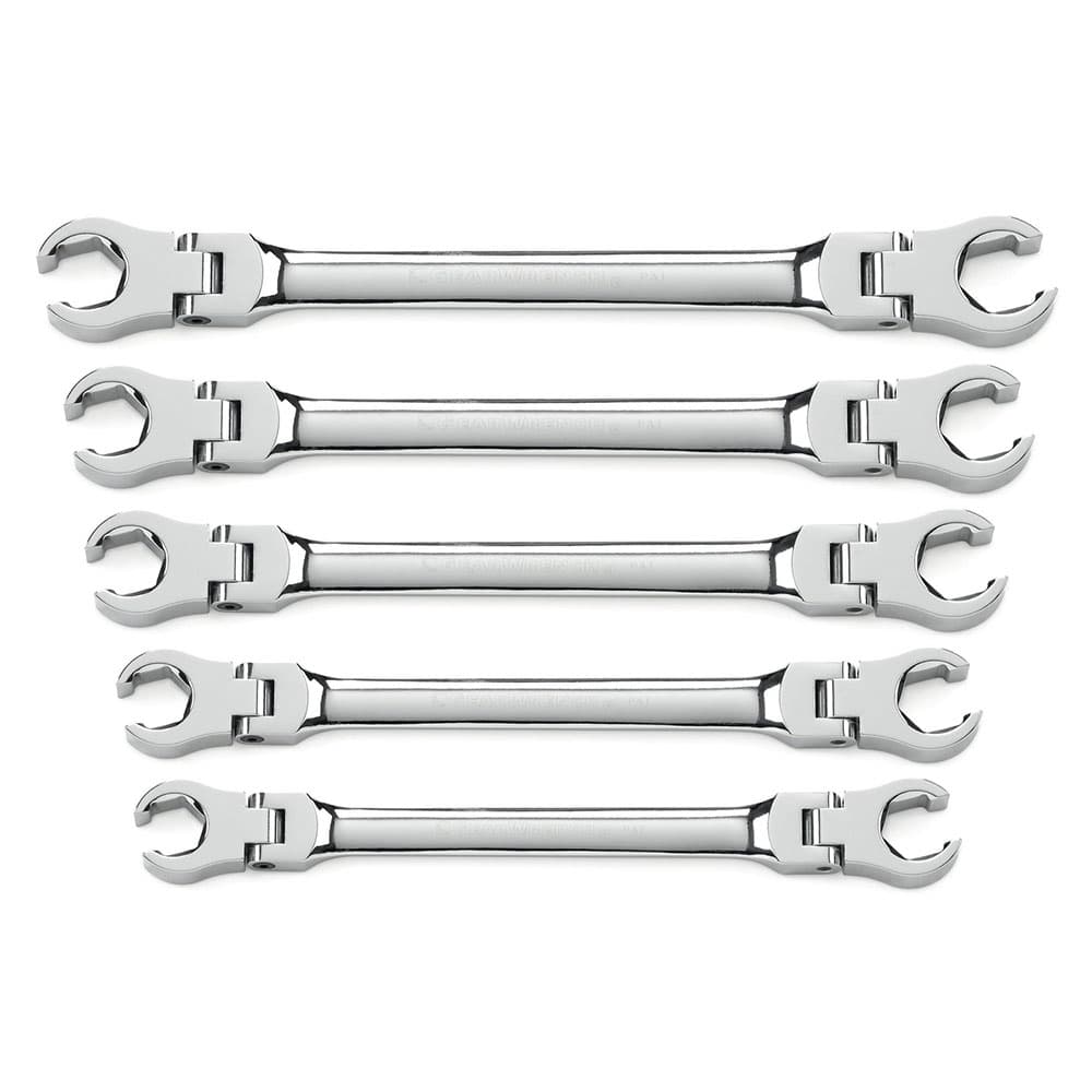 GearWrench 81910 5 Pc. Flex Head Flare Nut SAE Wrench Set