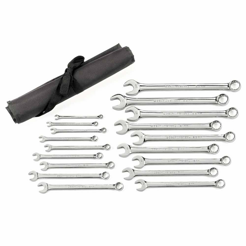 GearWrench 81917 18 Pc. 12 Point Long Pattern Combination SAE Wrench Set - 2