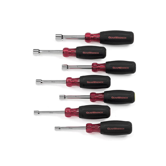 GearWrench 82764 7 Pc. Metric Hollow Shaft Cushion Grip Nutdriver Set