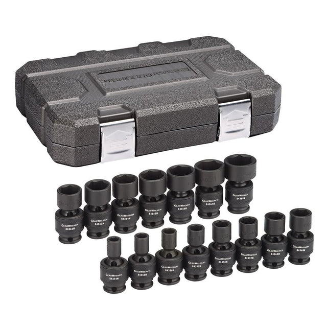 GearWrench 84918N 15 Pc. 3/8" Drive 6 Point Standard Universal Impact Metric Socket Set