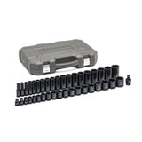 GearWrench 84947N 39 Pc. 1/2" Drive 6 Point Standard & Deep Impact SAE Socket Set