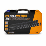 GearWrench 84947N 39 Pc. 1/2" Drive 6 Point Standard & Deep Impact SAE Socket Set - 2